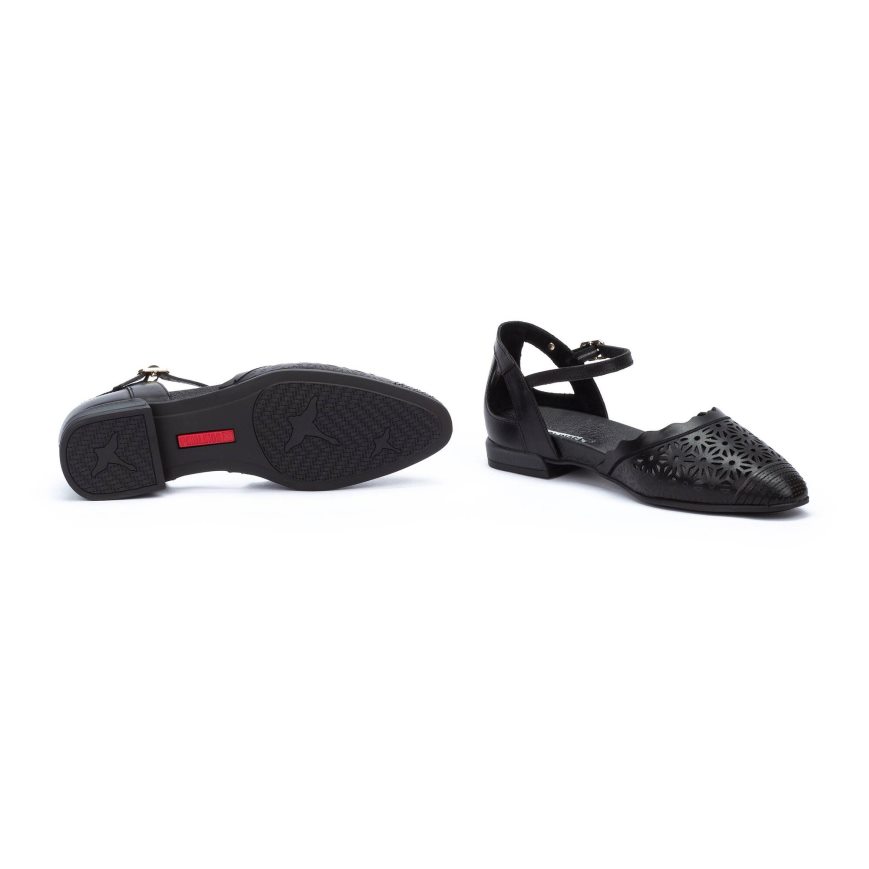 Women's Pikolinos BENISSA Flat Sandals Black | NZ E872A0Q